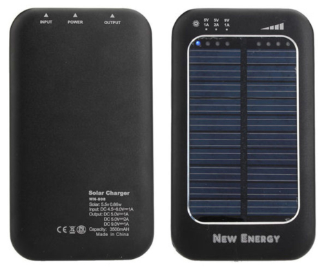 Solar-lader 150mA m. batteri 3500mAh