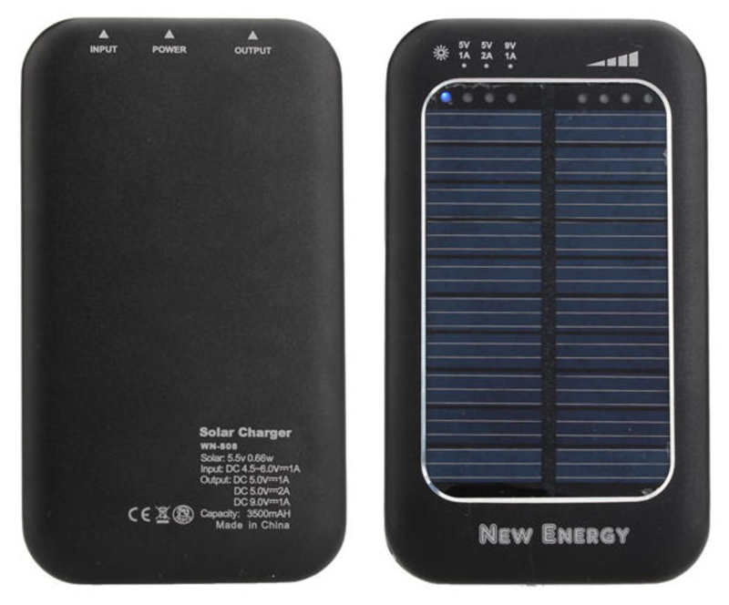 Solar-lader 150mA m. batteri 3500mAh