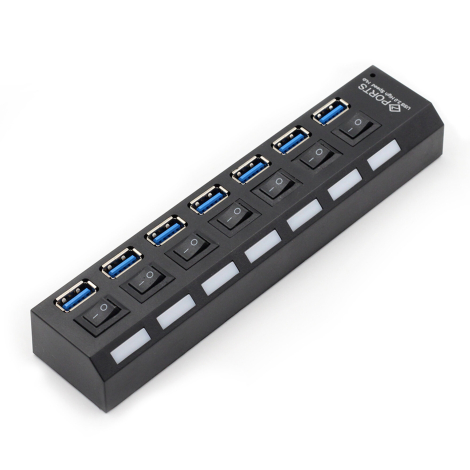 USB 3.0 Hub, 7 porte