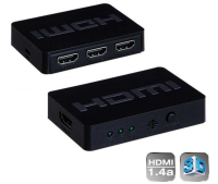 3X HDMI Switch, fjernstyret