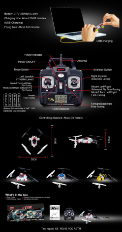 SYMA X1 2.4GHz Quadkopter SpaceCraft