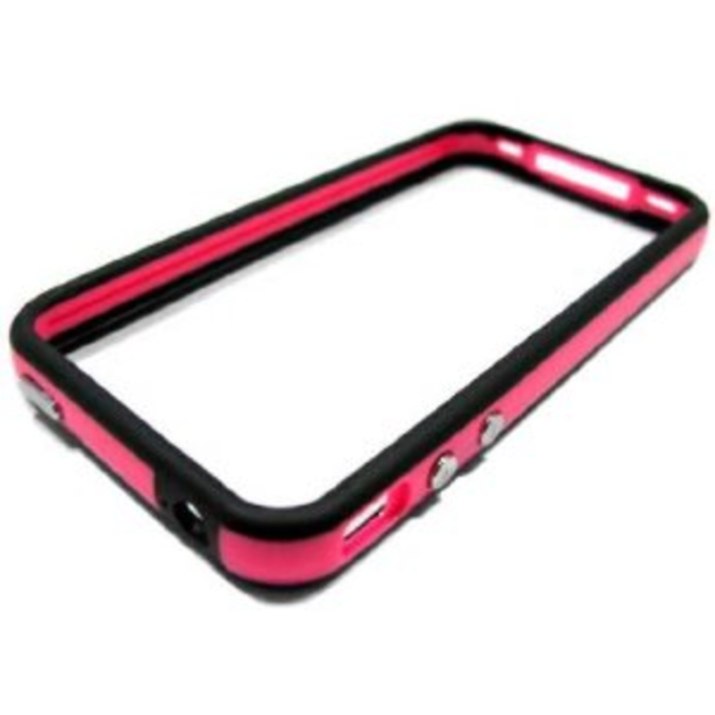 Se iPhone 4 Bumper, Sort/Pink hos Alabazar