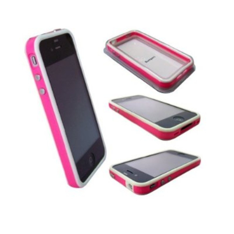 iPhone 4 Bumper, Hvid/Pink