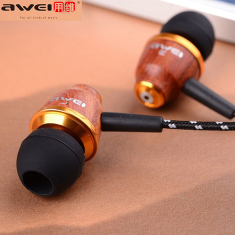 AWEI ES-Q5 Øretelefon i Træ