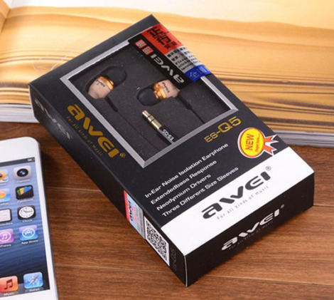 AWEI ES-Q5 Øretelefon i Træ