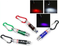 3-i-1 Laser Pen LED lygte m. UV lys