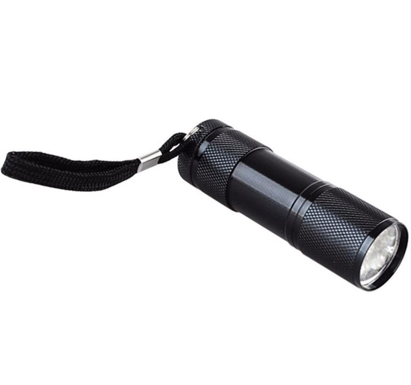 9 LED UV lommelygte 395/365 nm
