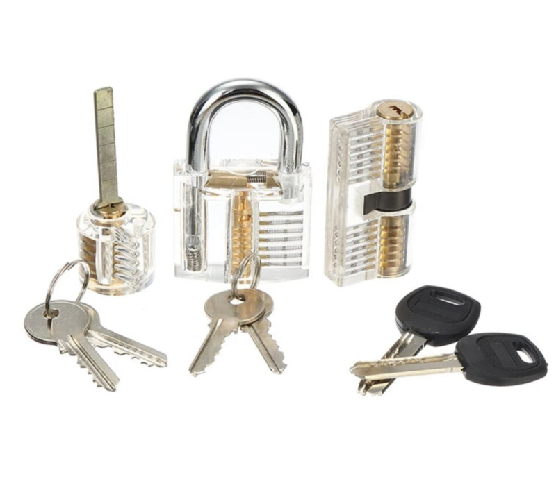 DANIU Dirkesæt - 3 forskellige låse  med nøgler