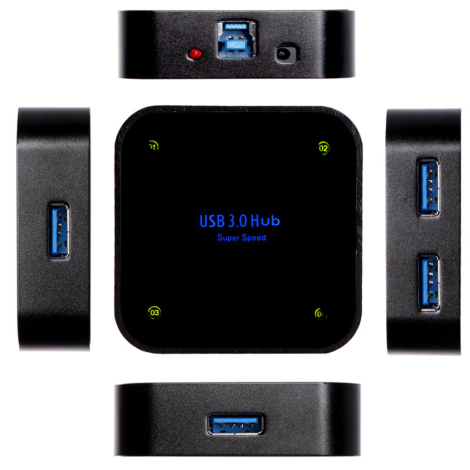 4-Ports Hub, USB 3.0