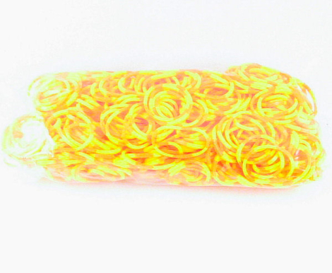 Neon 2-farvede Loom Bands, 600stk 