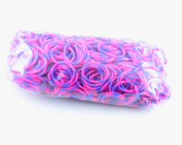 Neon 2-farvede Loom Bands, 600stk 