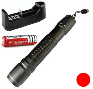 Rød PK Laser+batteri+lader, 200mW