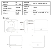 Klokke til EKEN V5 dørklokke