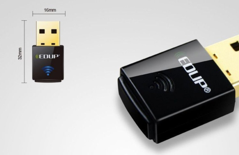 802.11b/g/n WiFi mini-adapter, 300 Mbps
