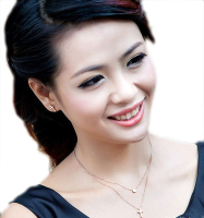 Mini vedhæng i rødguld