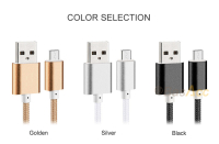 BASTEC Lightning USB kabel 1m, 5 farver