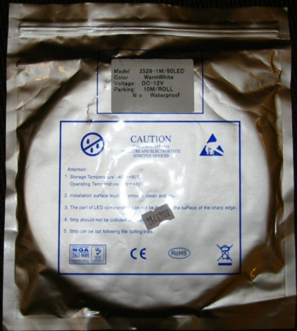 10m LED lysbånd 600x3528 SMD