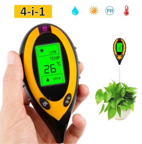 EIS 4-i-1 Fugtighedsmåler til jord ogPlanter