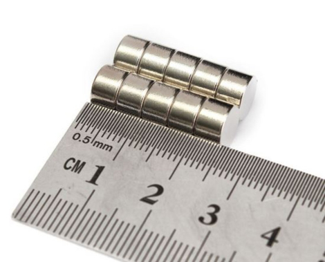Neodymium Stangmagnet, Ø8x5mm