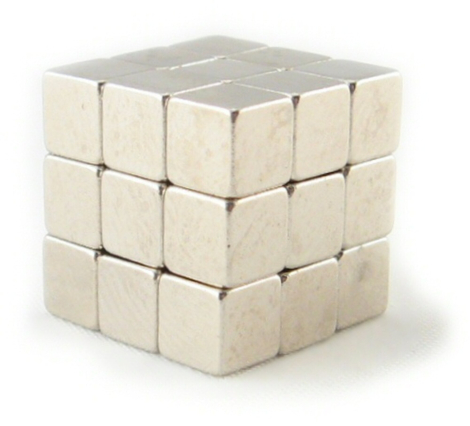 Neodymium Blokmagnet,  5x5x5mm