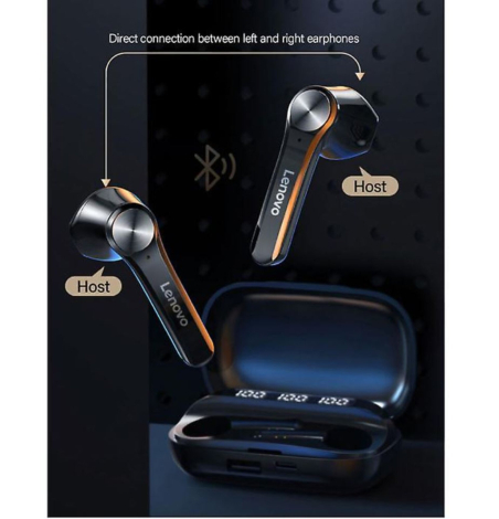 Lenovo QT81 Øretelefoner - BT 5.0 - 1.200mAh - Sort