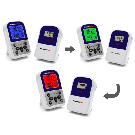 ThermoPro TP11 Tradlost Stegetermometer kokkentermometer