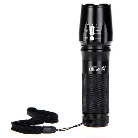 UltraFire 878 XML-T6 2000lm CREE zoom lommelygte