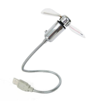 USB fleksibel Ventilator m. Temperatur