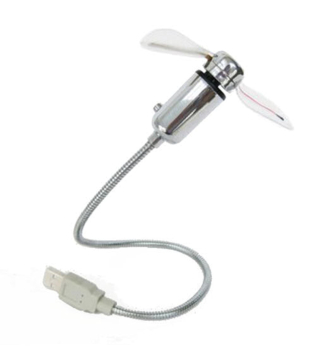 USB fleksibel Ventilator m. Temperatur