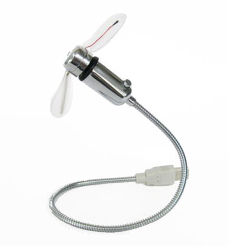 USB fleksibel Ventilator m. Temperatur
