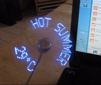 USB fleksibel Ventilator m. Temperatur