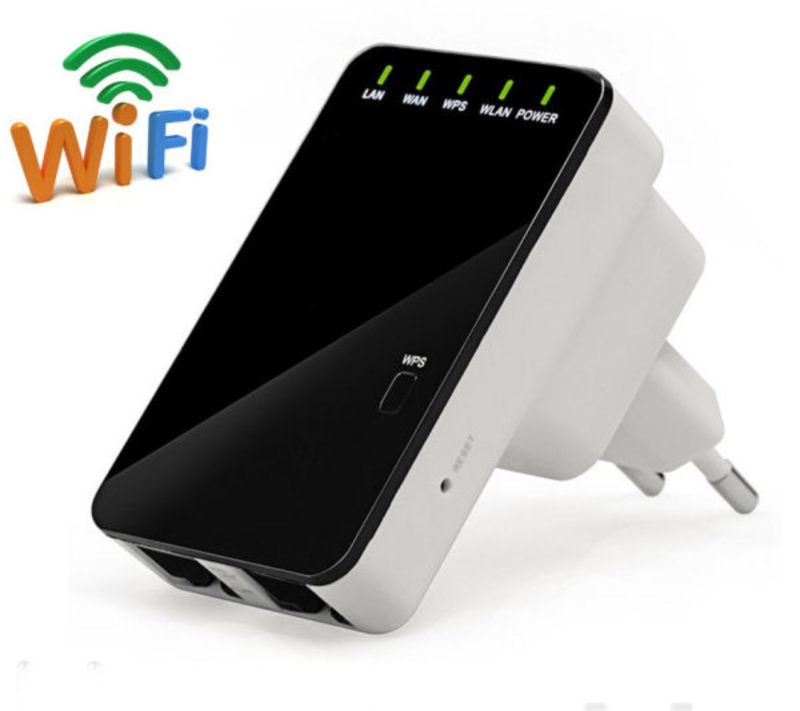 5: WiFi Repeater/Extender 300Mbps m. 2 LAN-porte