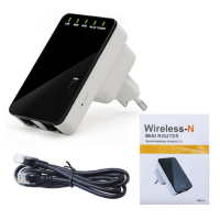 WiFi Repeater/Extender 300Mbps m. 2 LAN-porte