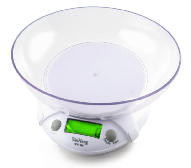 8: 7kg/1g Køkkenvægt med skål