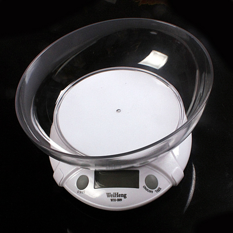 7kg/1g Køkkenvægt med skål