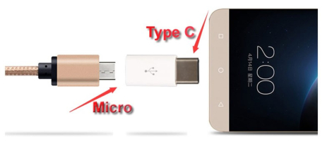 USB Micro til Type-C Adapter