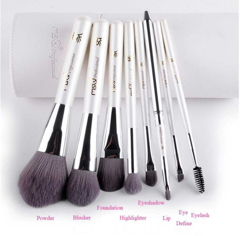 MSQ Makeup-børster i Bambusfiber, 8stk