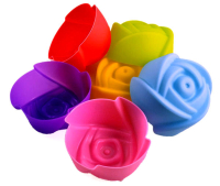 Silikone Muffinforme, 6stk blomst