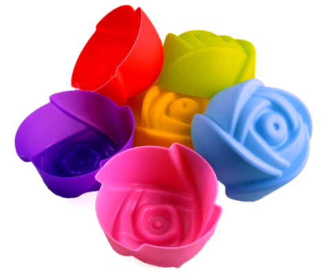Silikone Muffinforme, 6stk blomst