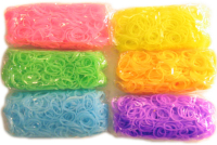 Loom Bands, 600stk, selvlysende pastelfarver