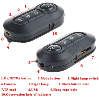 T-Care T4000 Bilnøgle m. HD-kamera