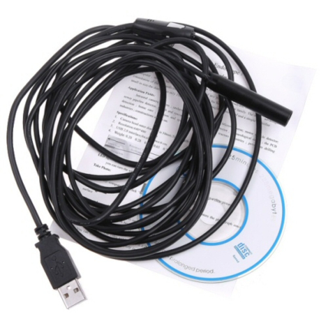 USB Endoskop Inspektionskamera, 2 meter
