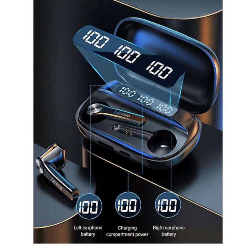 Lenovo QT81 Øretelefoner - BT 5.0 - 1.200mAh - Hvid