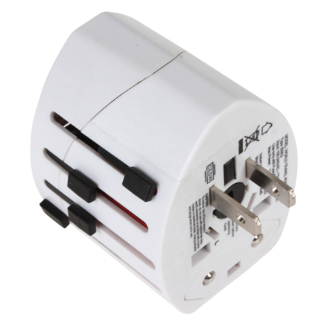 Universal Rejseadapter m. 2xUSB