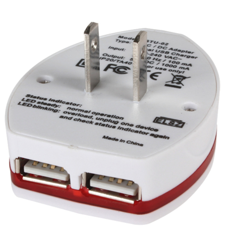 Universal Rejseadapter m. 2xUSB