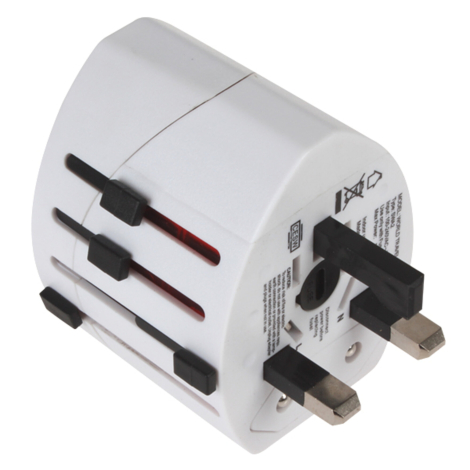 Universal Rejseadapter m. 2xUSB