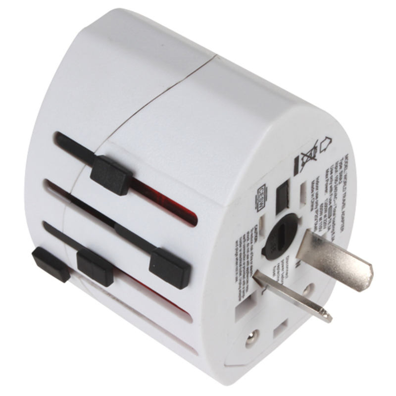 Universal Rejseadapter m. 2xUSB