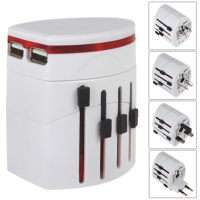 Universal Rejseadapter m. 2xUSB