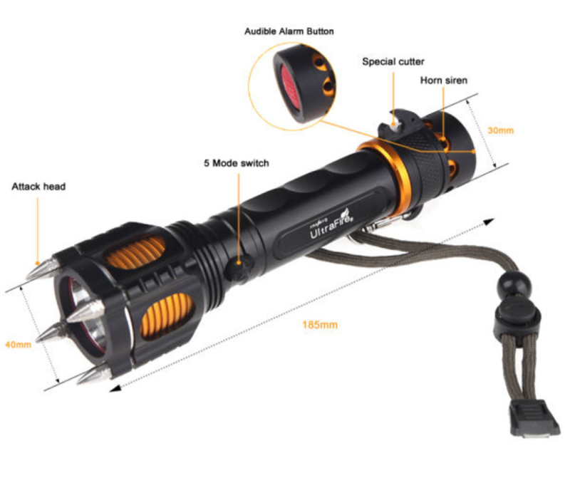 UltraFire Multi XML-T6 2000lm CREE lommelygte