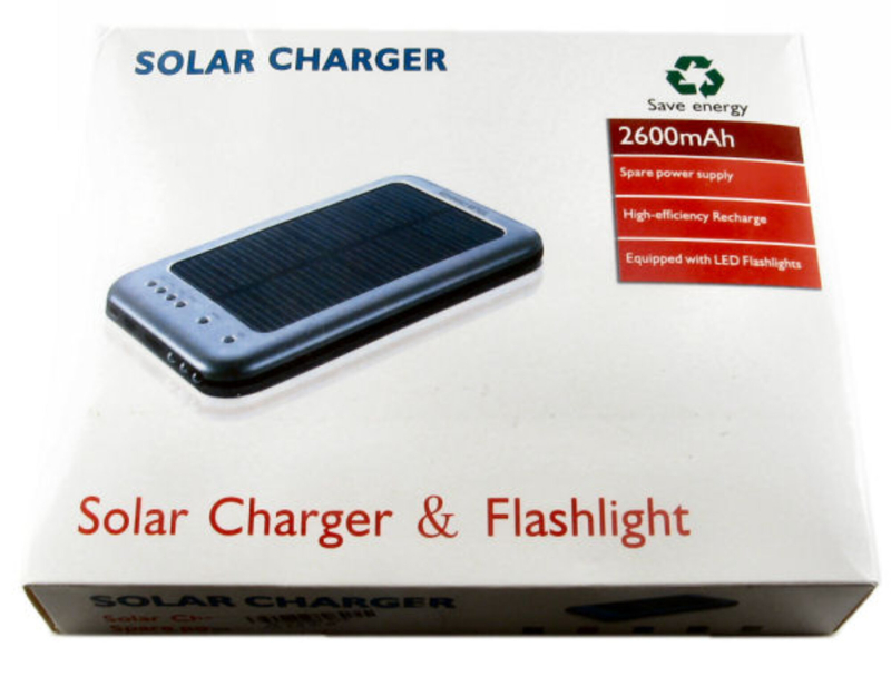 Solar-lader 150mA m. batteri 2600mAh